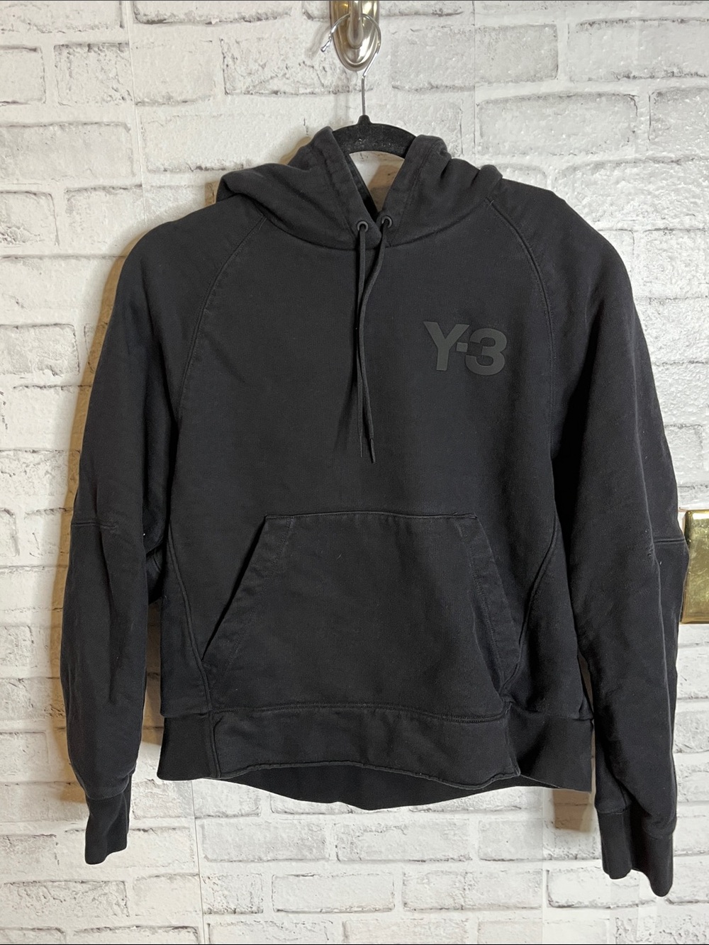 Y-3 Yohji Yamamoto black logo hoodie